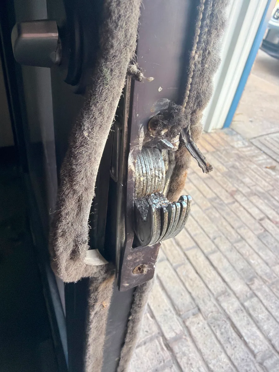 Door lock hardware on a Fast Local Locksmith repair job